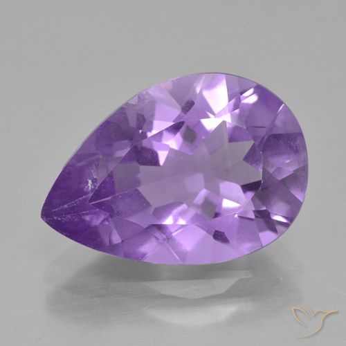 3.91ct 天然 ディープバイオレット アメジスト, 洋梨の形, VVS-VS