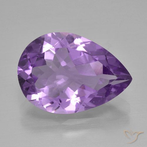 4.09ct 天然 ディープバイオレット アメジスト, 洋梨の形, VVS