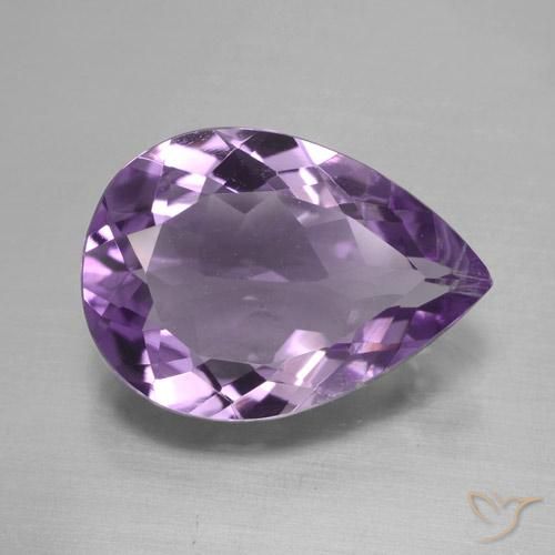 3.60ct 天然 パープルがかったバイオレット アメジスト, 洋梨の形, VS