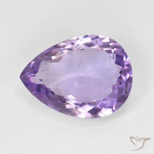6.93ct 天然 ミディアムバイオレット アメジスト, 洋梨の形, VVS-VS