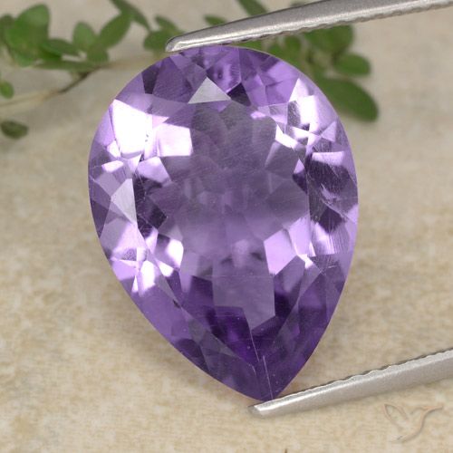 6.32ct 天然 ディープバイオレット アメジスト, 洋梨の形, VS