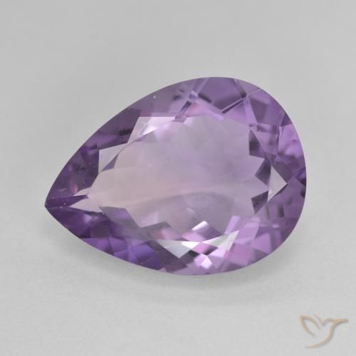 6.69ct 天然 Medium Light Purplish-Violet アメジスト, 洋梨の形, VVS-VS