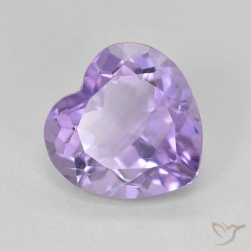 3.03ct 天然 ミディアムバイオレット アメジスト, 心臓, VS