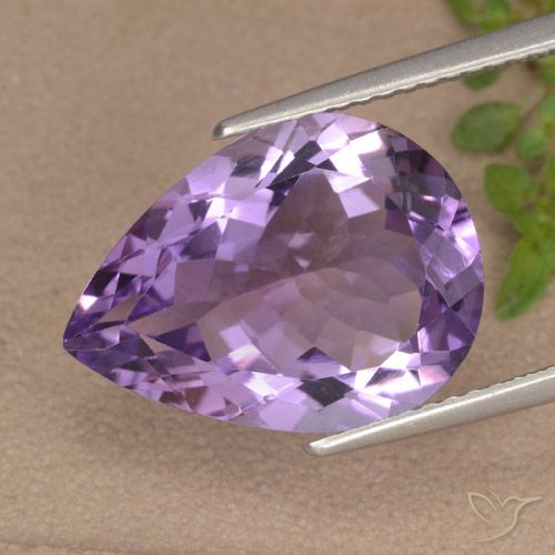 6.52ct 天然 ディープバイオレット アメジスト, 洋梨の形, VVS-VS