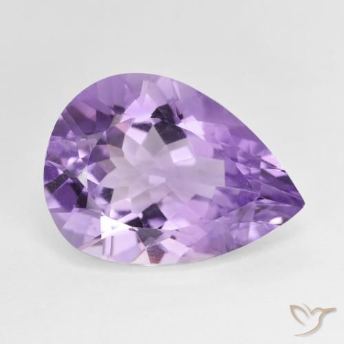 7.29ct 天然 ディープバイオレット アメジスト, 洋梨の形, VVS-VS