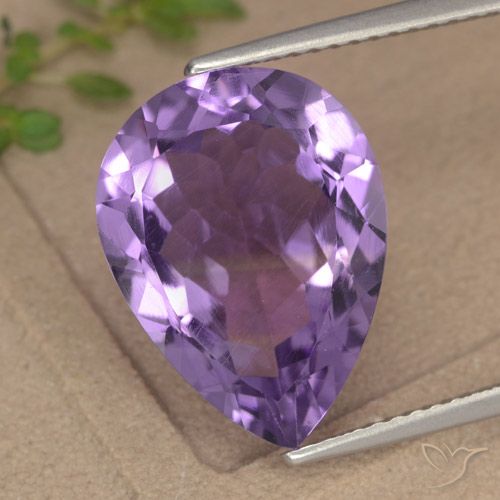 6.75ct 天然 ディープバイオレット アメジスト, 洋梨の形, VVS-VS