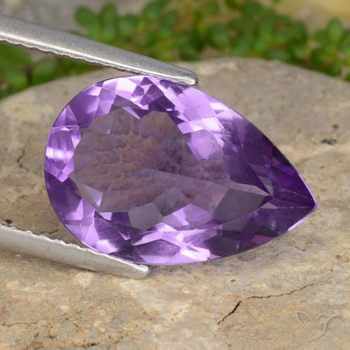 4.82ct 天然 濃い紫 アメジスト, 洋梨の形, VVS-VS