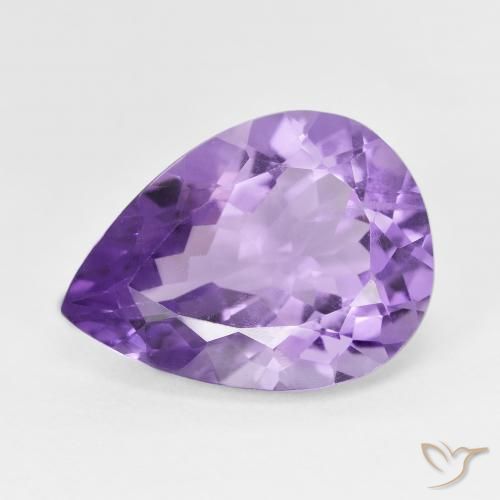 7.28ct 天然 濃い紫の色合い アメジスト, 洋梨の形, VS