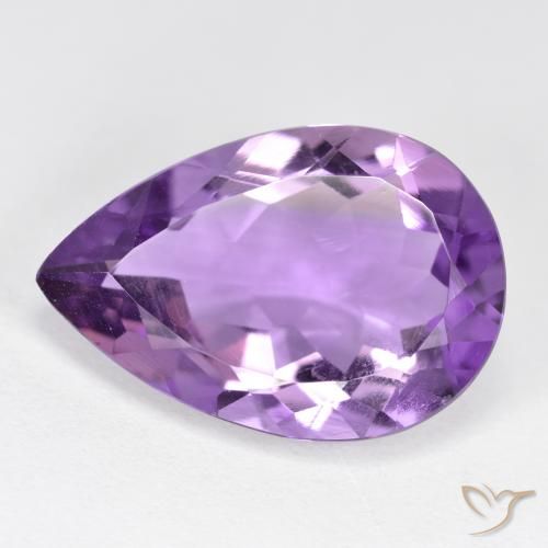 8.35ct 天然 ディープバイオレット アメジスト, 洋梨の形, VVS-VS