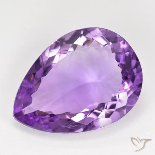 9.17ct 天然 パープルがかったバイオレット アメジスト, 洋梨の形, VVS-VS