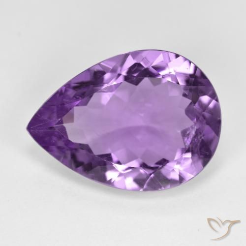 8.34ct 天然 ピンクがかったバイオレット アメジスト, 洋梨の形, VS