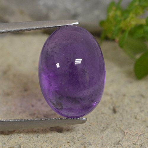 7.66ct 天然 ミディアムバイオレット アメジスト, 楕円形, 透明