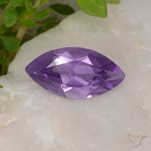 1.51ct 天然 ミディアムバイオレット アメジスト, マーキーズ, VS