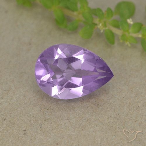 1.56ct 天然 濃いアイリスバイオレット アメジスト, 洋梨の形, VVS-VS