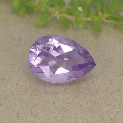 1.75ct 天然 濃いアイリスバイオレット アメジスト, 洋梨の形, VVS-VS