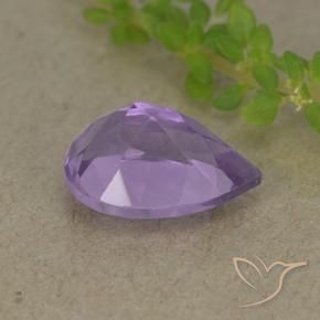 1.91カラットの天然ミディアムバイオレットアメジスト、洋梨の形、VVS-VS