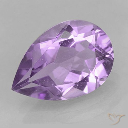 1.69ct 天然 ミディアムバイオレット アメジスト, 洋梨の形, VVS-VS