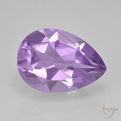 1.78ct 天然 ミディアムバイオレット アメジスト, 洋梨の形, VVS-VS