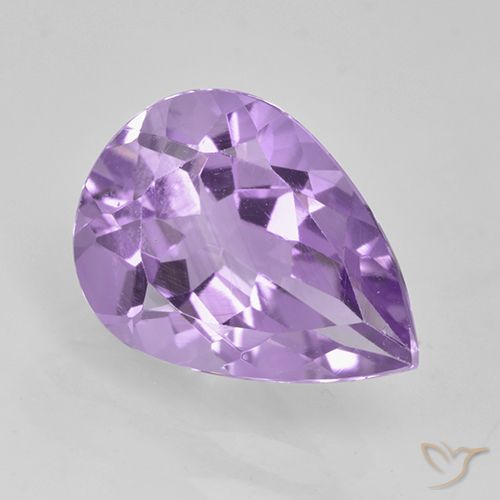 2.17ct 天然 ミディアムバイオレット アメジスト, 洋梨の形, VVS-VS