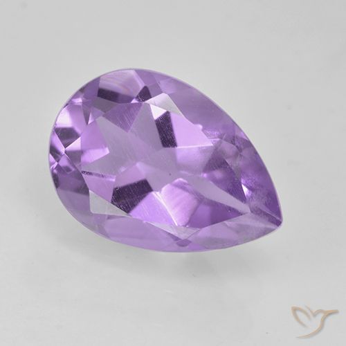 1.87ct 天然 ピンクがかったバイオレット アメジスト, 洋梨の形, VVS-VS