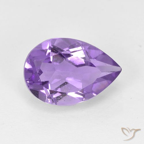 1.68ct 天然 ミディアムバイオレット アメジスト, 洋梨の形, VS