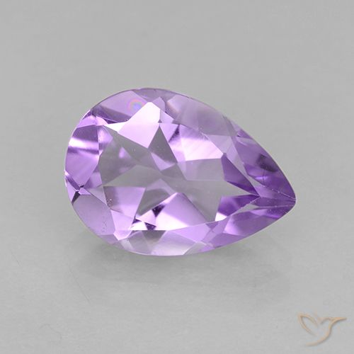 1.59ct 天然 ミディアムバイオレット アメジスト, 洋梨の形, VVS-VS