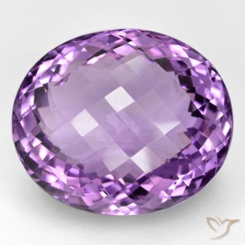 52.00ct 天然 ミディアムダークパープルがかったバイオレット アメジスト, 楕円形, IF