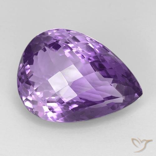 24.43ct 天然 パープルがかったバイオレット アメジスト, 洋梨の形, VVS