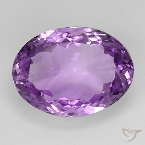 30.78ct 天然 ミディアムパープルがかったバイオレット アメジスト, 楕円形, IF