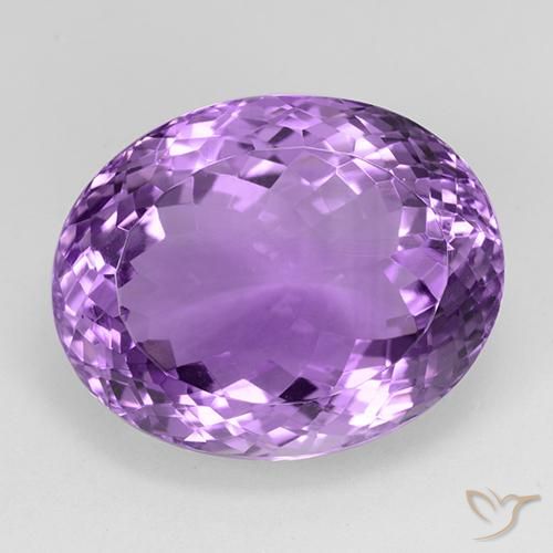 28.46ct 天然 濃いパープルがかったバイオレット アメジスト, 楕円形, IF