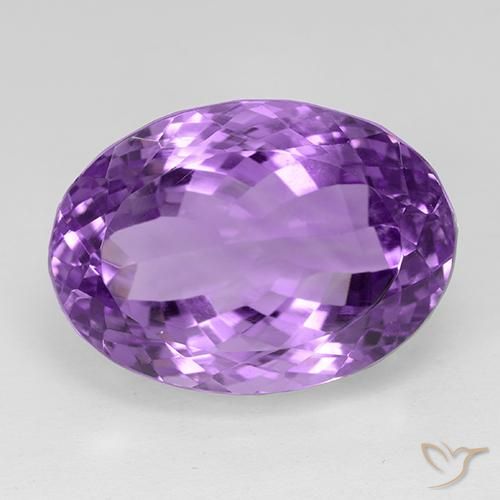 29.67ct 天然 ディープピンクがかったバイオレット アメジスト, 楕円形, IF
