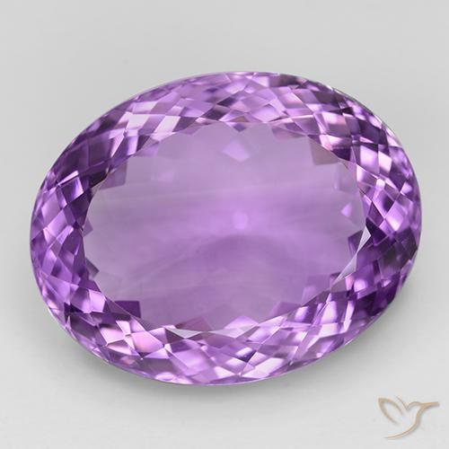 35.44ct 天然 ミディアムパープルがかったバイオレット アメジスト, 楕円形, IF