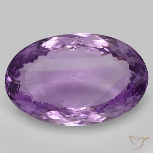 33.63ct 天然 ミディアムバイオレット アメジスト, 楕円形, IF