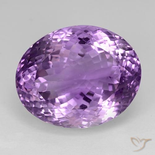 32.18ct 天然 ミディアムパープルがかったバイオレット アメジスト, 楕円形, VVS