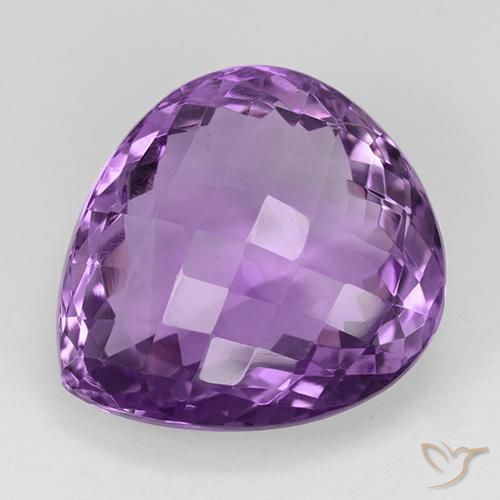 27.20ct 天然 パープルがかったバイオレット アメジスト, 洋梨の形, VVS