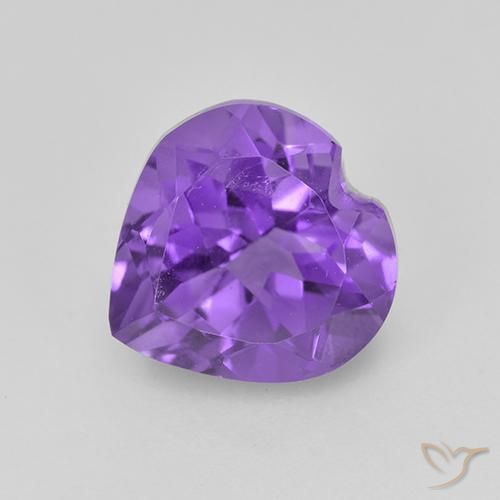 1.79ct 天然 ミディアムバイオレット アメジスト, 心臓, VS