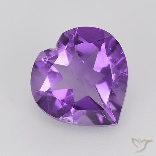 1.55ct 天然 濃い紫 アメジスト, 心臓, VS