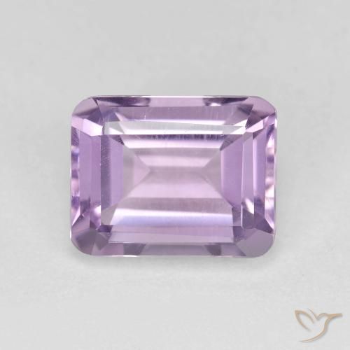 2.37ct 天然 ライトバイオレット アメジスト, エメラルドカット, VVS