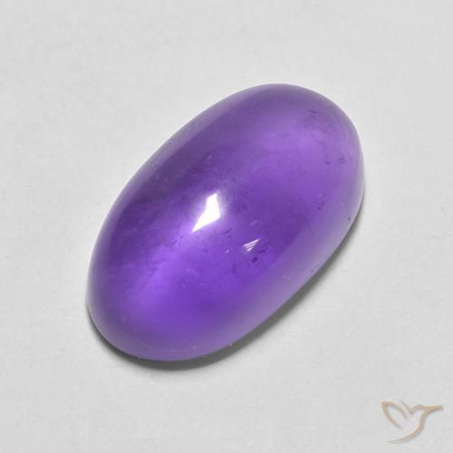 4.66ct 天然 ミディアムバイオレット アメジスト, 楕円形, 透明