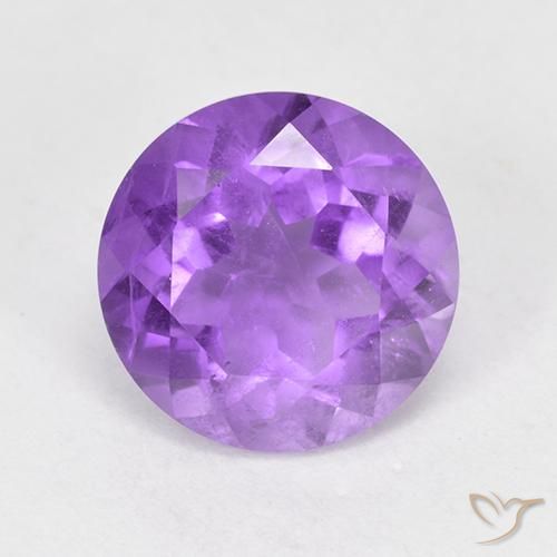 1.78ct 天然 ミディアムバイオレット アメジスト, ラウンド, VS