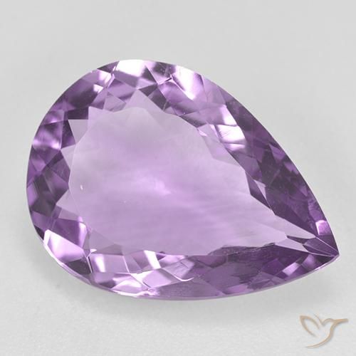 7.98ct 天然 薄いミディアムバイオレット アメジスト, 洋梨の形, VVS-VS