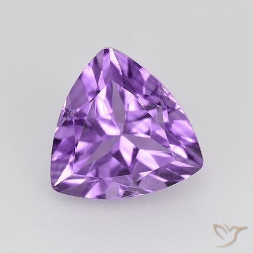 1.64ct 天然 ミディアムバイオレット アメジスト, トリリオン, VVS-VS