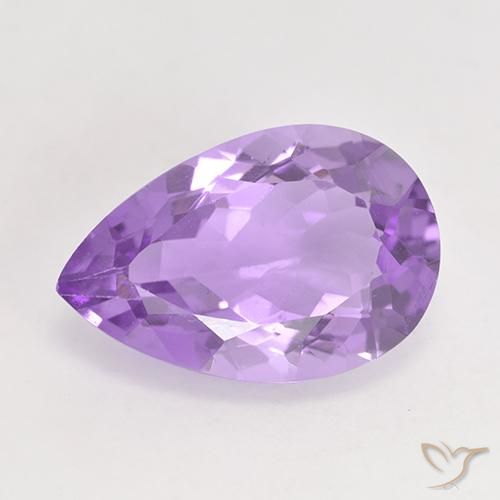 4.87ct 天然 ピンクがかったバイオレット アメジスト, 洋梨の形, VVS-VS