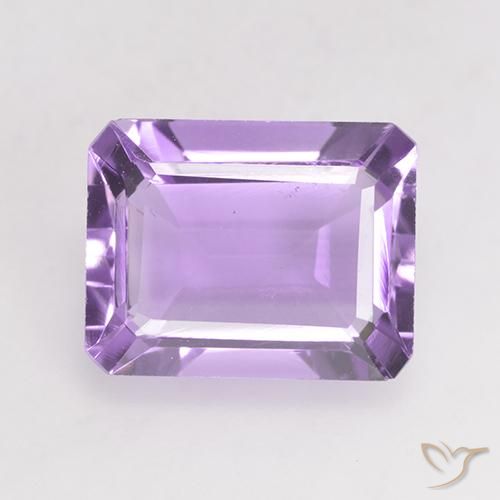 2.02ct 天然 ミディアムバイオレット アメジスト, エメラルドカット, VS