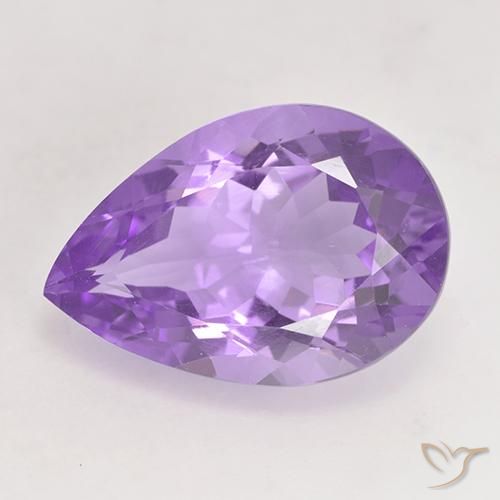 5.07ct 天然 ピンクがかったバイオレット アメジスト, 洋梨の形, VVS-VS
