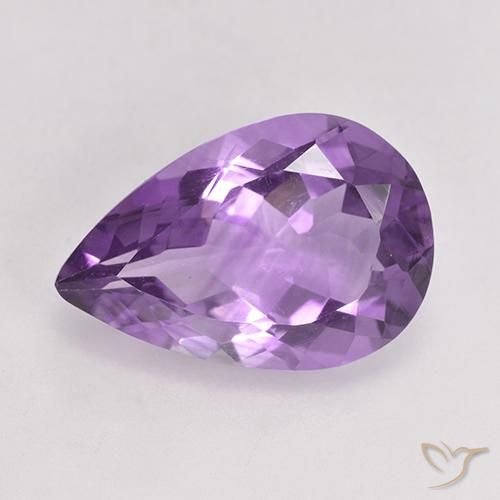 4.74ct 天然 パープルがかったバイオレット アメジスト, 洋梨の形, VVS-VS