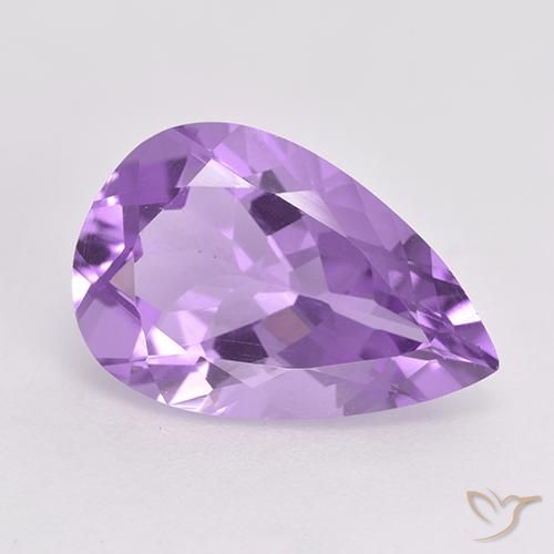4.68ct 天然 ミディアムバイオレット アメジスト, 洋梨の形, VVS-VS