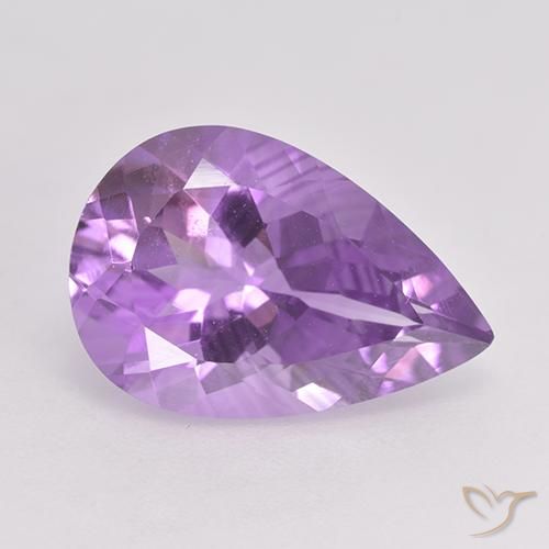 4.77ct 天然 ミディアムパープルがかったバイオレット アメジスト, 洋梨の形, VS