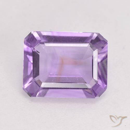 1.91ct 天然 ミディアムバイオレット アメジスト, エメラルドカット, VVS-VS