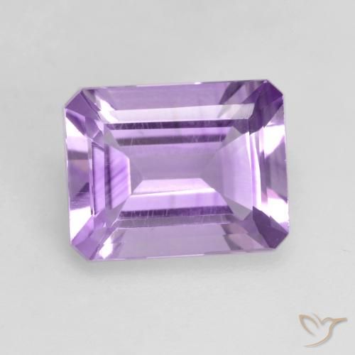 1.98ct 天然 ミディアムバイオレット アメジスト, エメラルドカット, VS